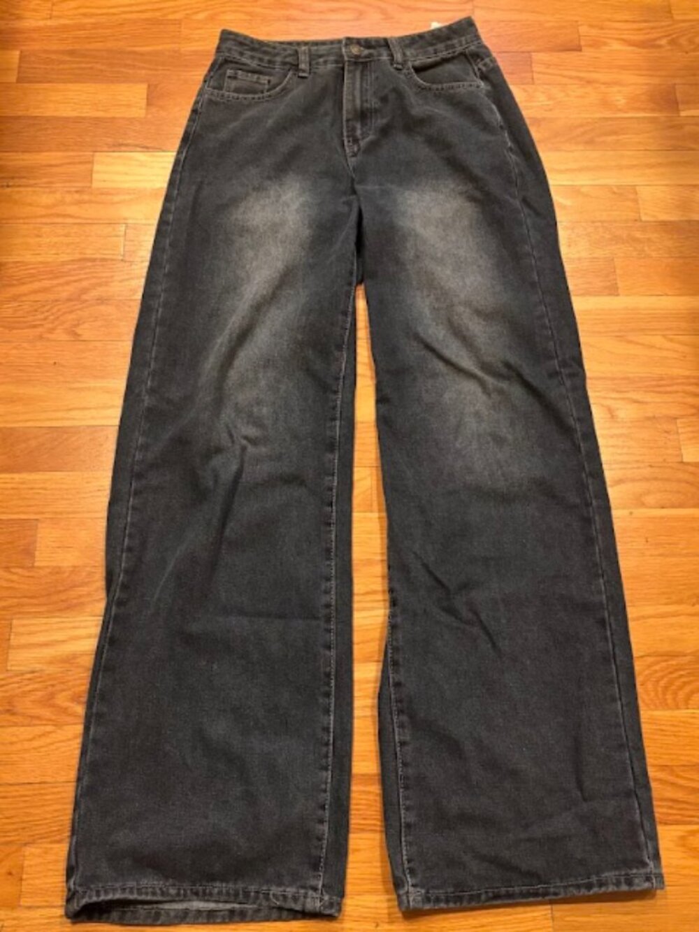 Vintage High-Rise Washed Black/Grey Jeans